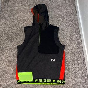 Large Nike sleeveless hoodie workout top